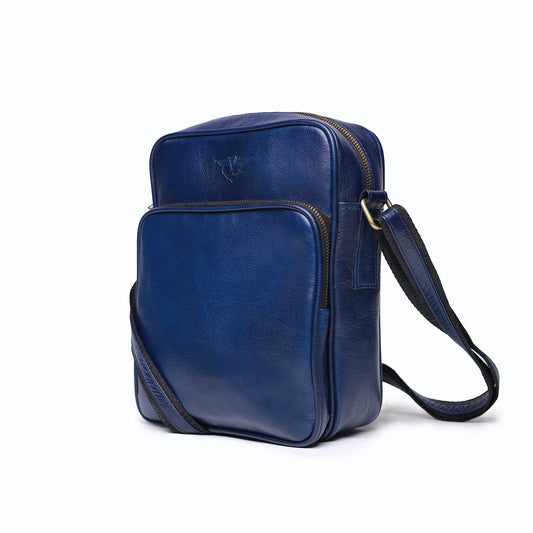 Blue Hudson Messenger Bag