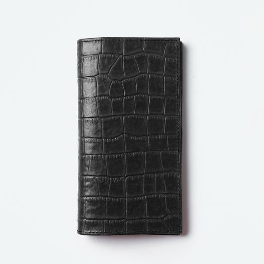 Croco Black Deluxe Long Billfold