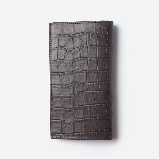 Croco Brown Deluxe Long Billfold