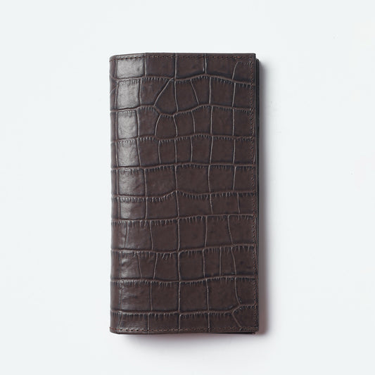 Croco Brown Deluxe Long Billfold