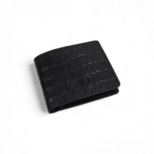 Croco Black Billfold