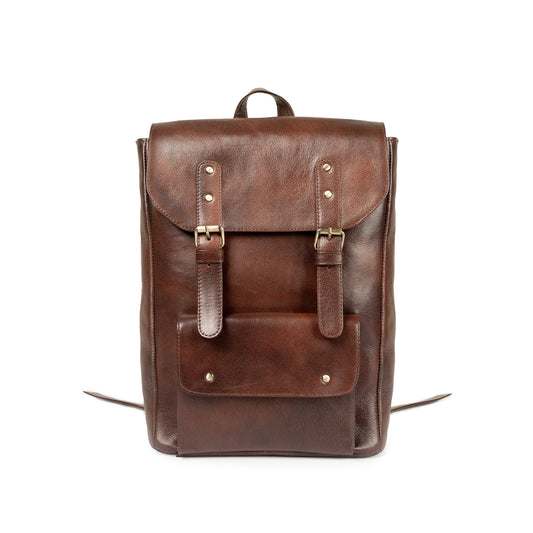 Drifter Brown Leather Backpack