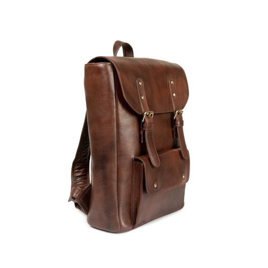 Drifter Brown Leather Backpack
