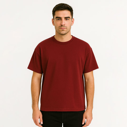 Maroon Ease Relax Fit T-Shirt