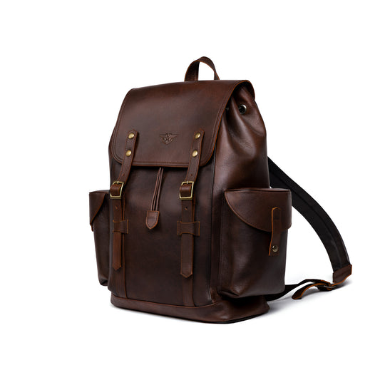 Urban Brown Leather Backpack