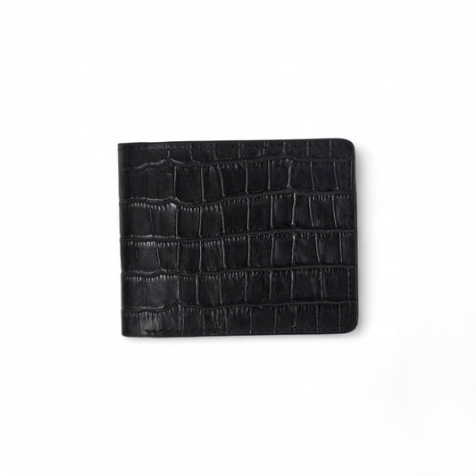 Croco Black Billfold