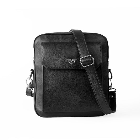 Elite Black Messenger Bag