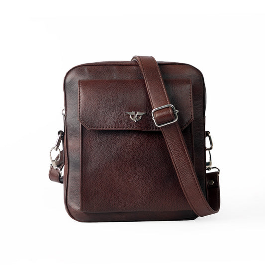 Elite Brown Messenger Bag