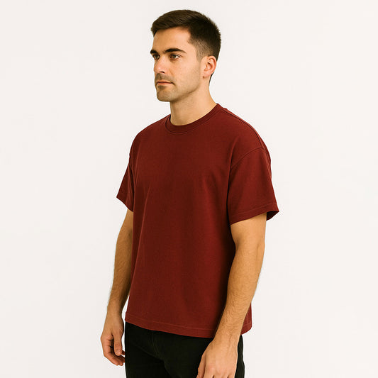 Maroon Ease Relax Fit T-Shirt