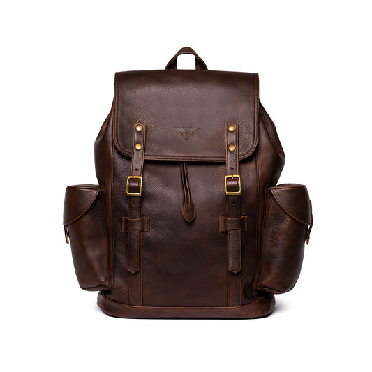 Urban Brown Leather Backpack